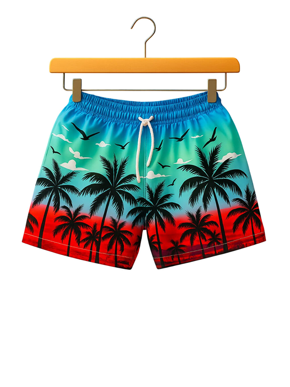 Mavi Paraşüt Kumaş Su Tutmayan Erkek Çocuk Deniz Şortu