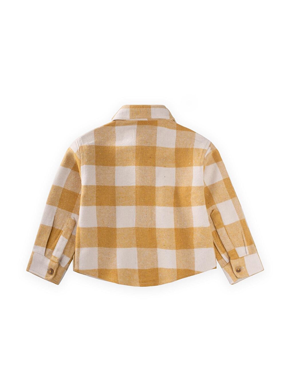 Sarı Oduncu Gömleği 1-9 Yaş Hardal Ekose-1