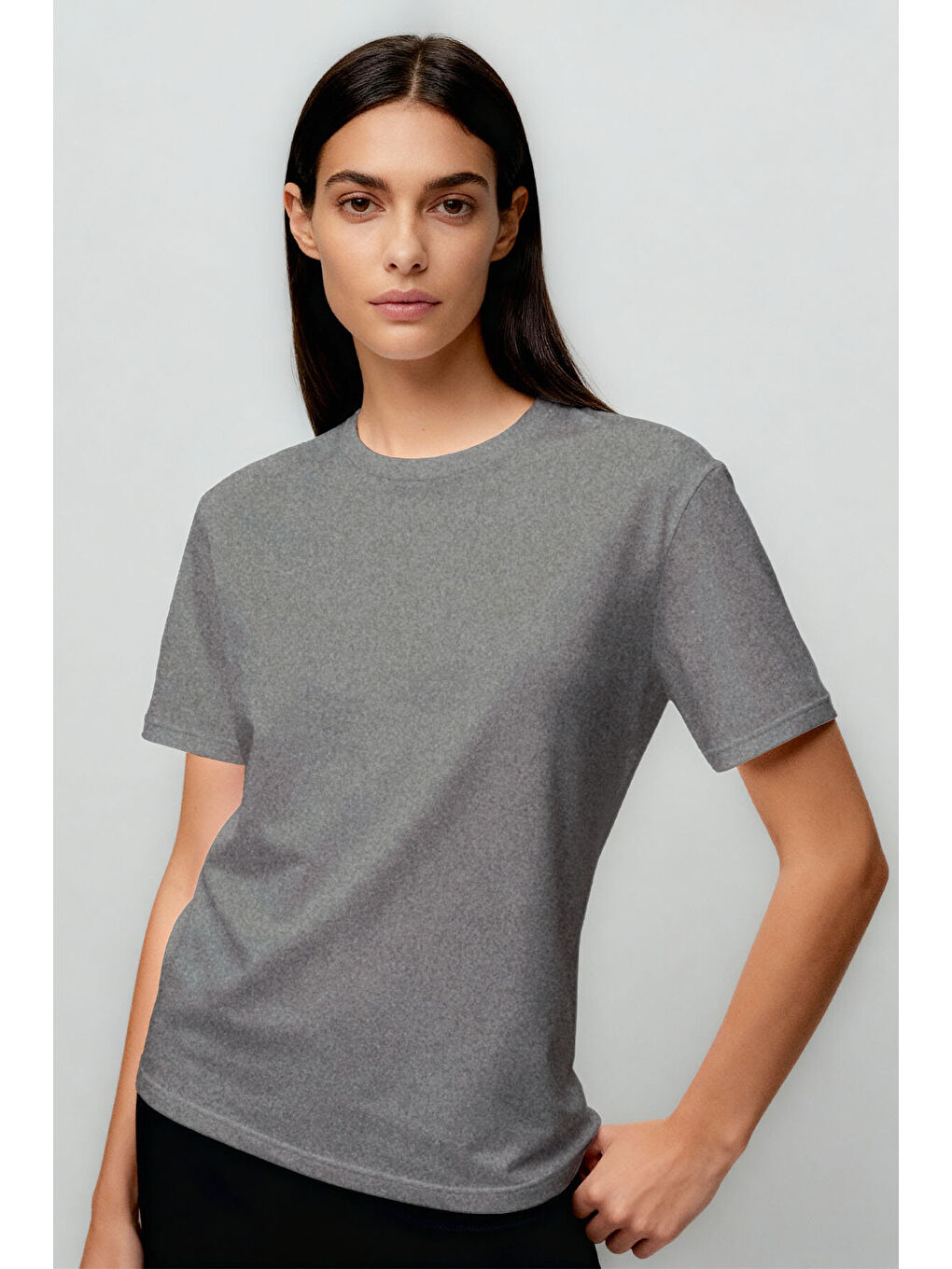 Renksiz Standart Fit Basic O Yaka 5li Paket Kadın T-Shirt - 97311-1