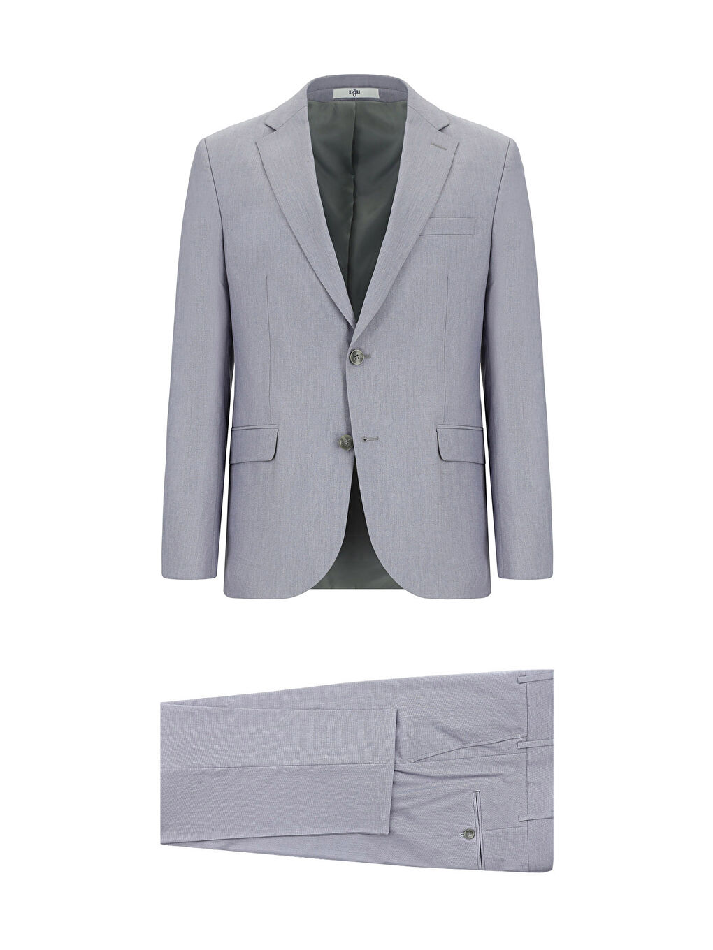 Gri Slim Fit Dar Kesim Klasik Takım Elbise