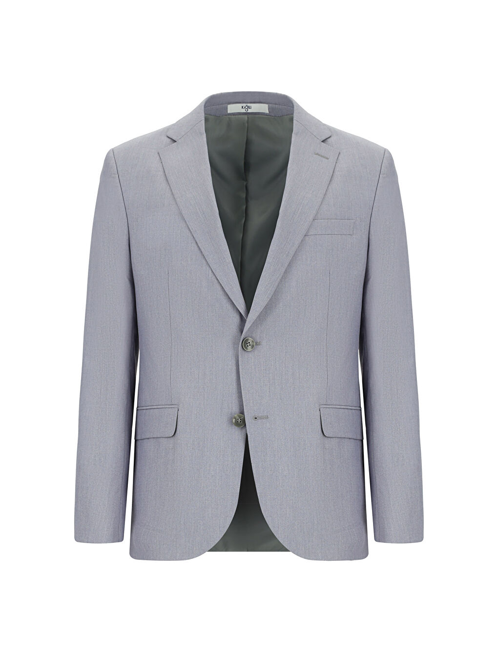 Gri Slim Fit Dar Kesim Klasik Takım Elbise-1