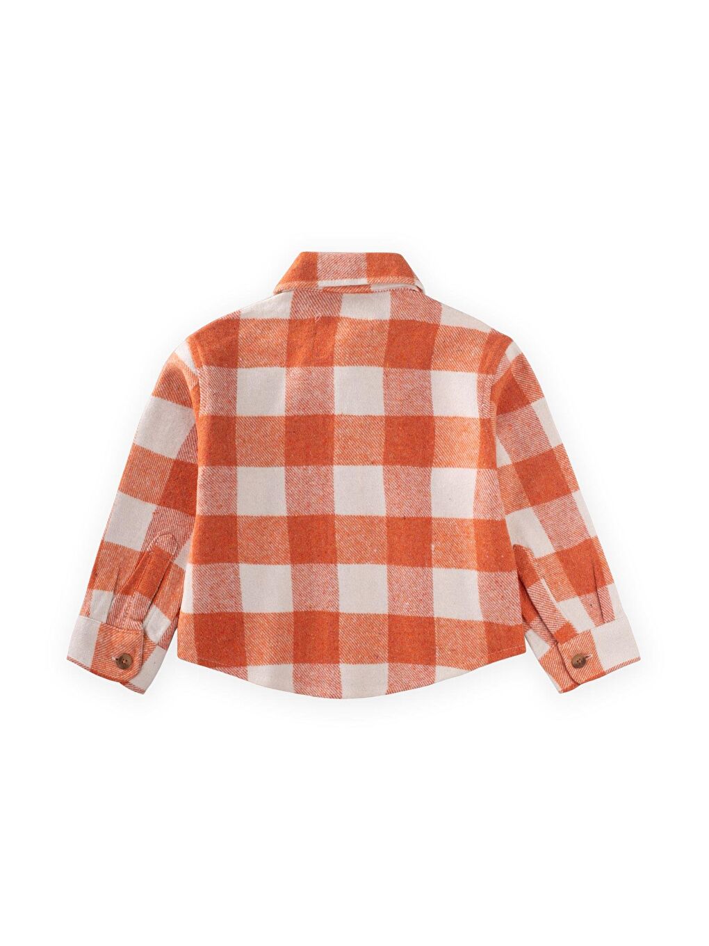Turuncu Oduncu Gömleği 1-9 Yaş Oranj Ekose-1
