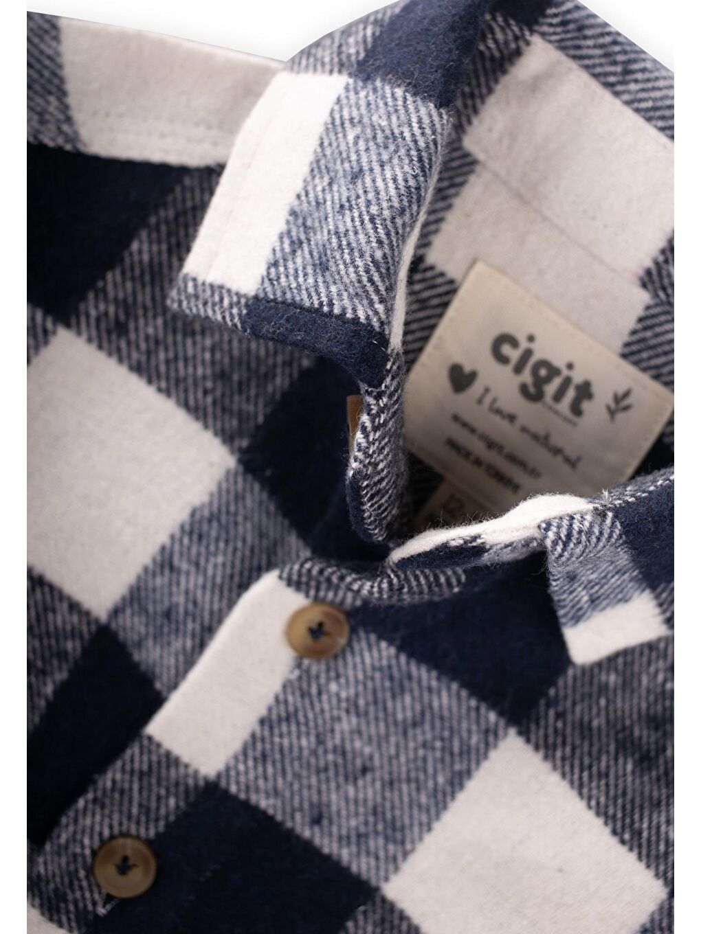 Oduncu Gömleği 1-9 Yaş Lacivert Ekose-2