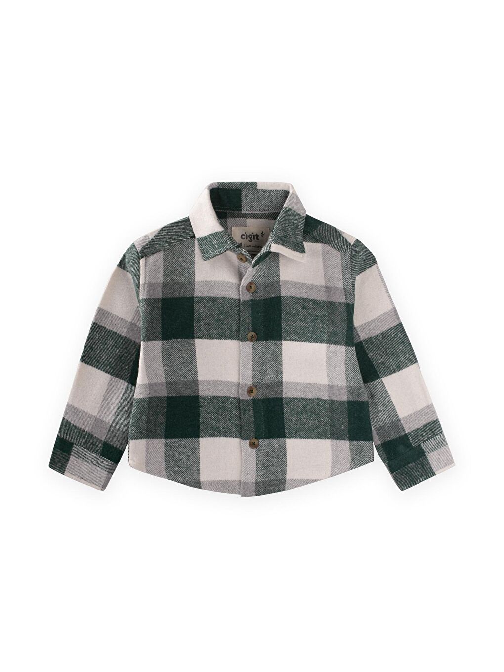 Oduncu Gömleği 1-9 Yaş Haki Ekoseli-1