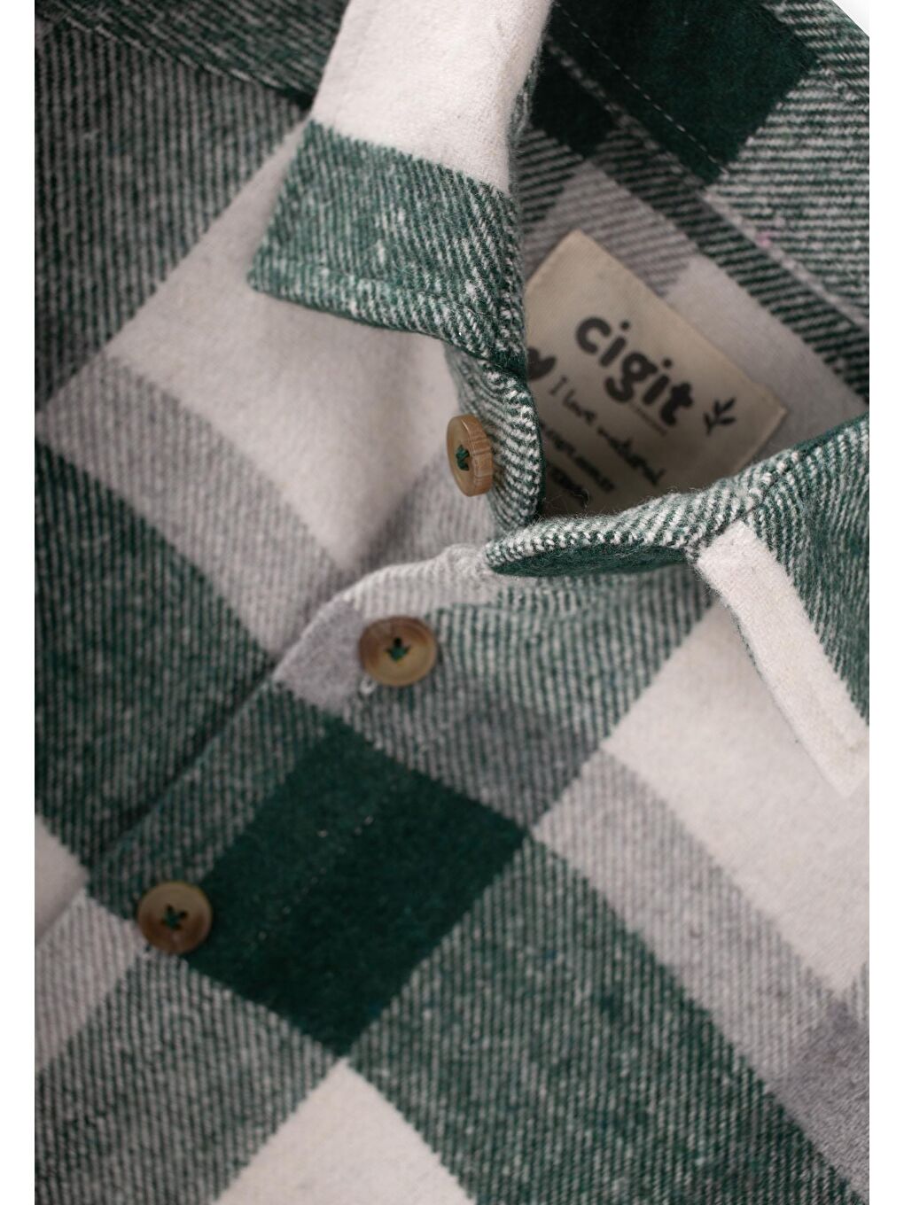 Oduncu Gömleği 1-9 Yaş Haki Ekoseli-3