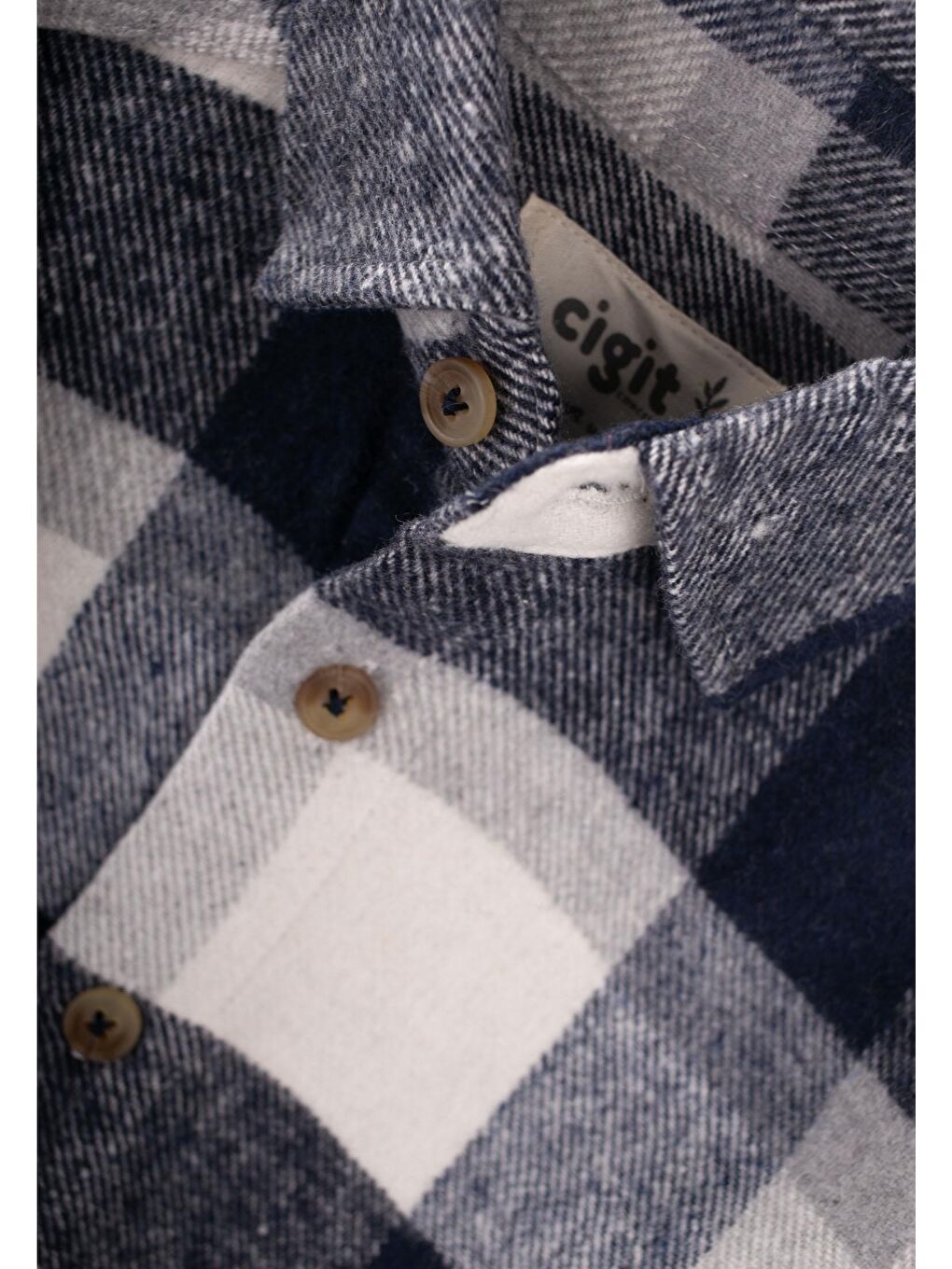 Oduncu Gömleği 1-9 Yaş Lacivert Gri Ekose-2