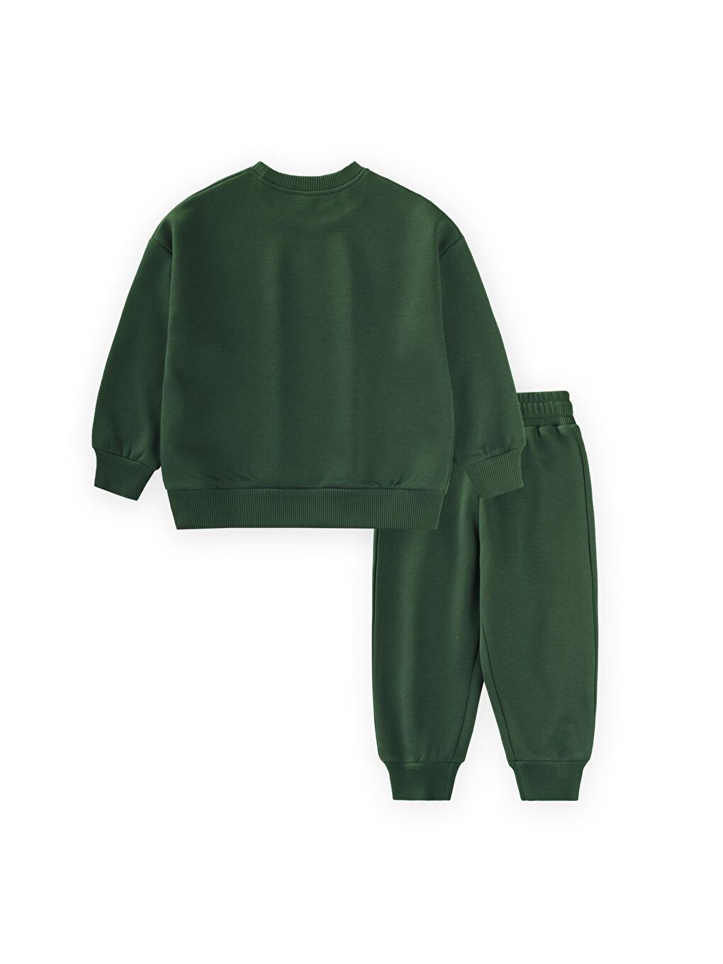 Planör Baskılı Sweatshirt Takım 2-10 Yaş Haki Yeşil-1