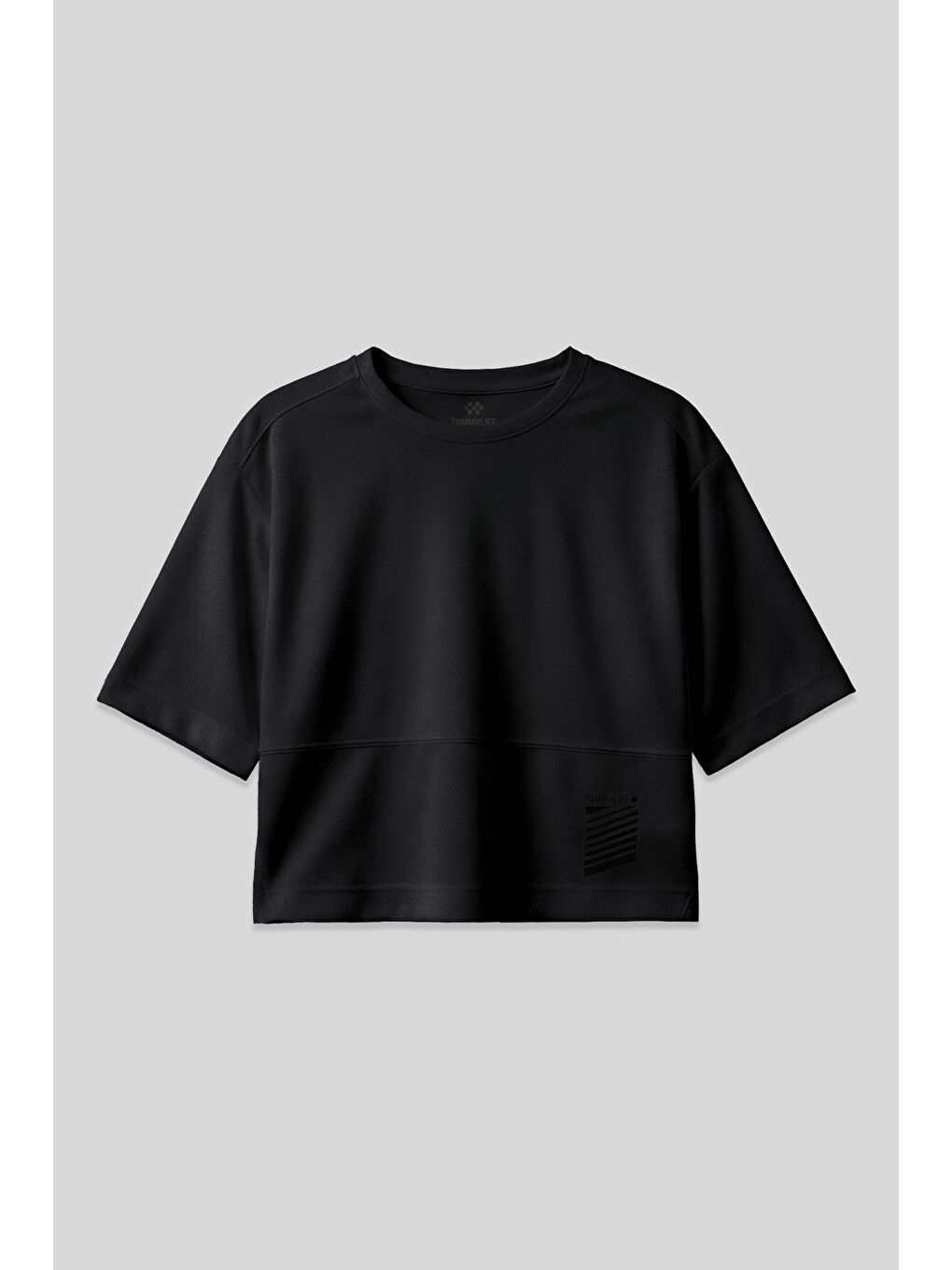 Oversize Fit O Yaka 2li Paket Siyah-Beyaz Kadın T-Shirt - 97284-3