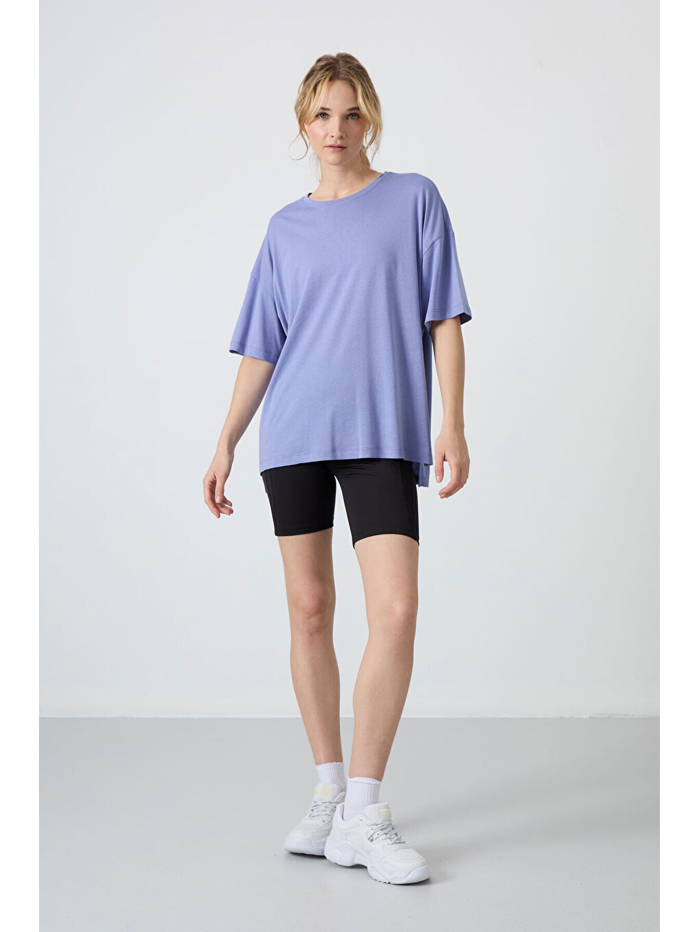 Siyah Oversize Fit Basic O Yaka 5li Paket Kadın T-Shirt - 97285-3