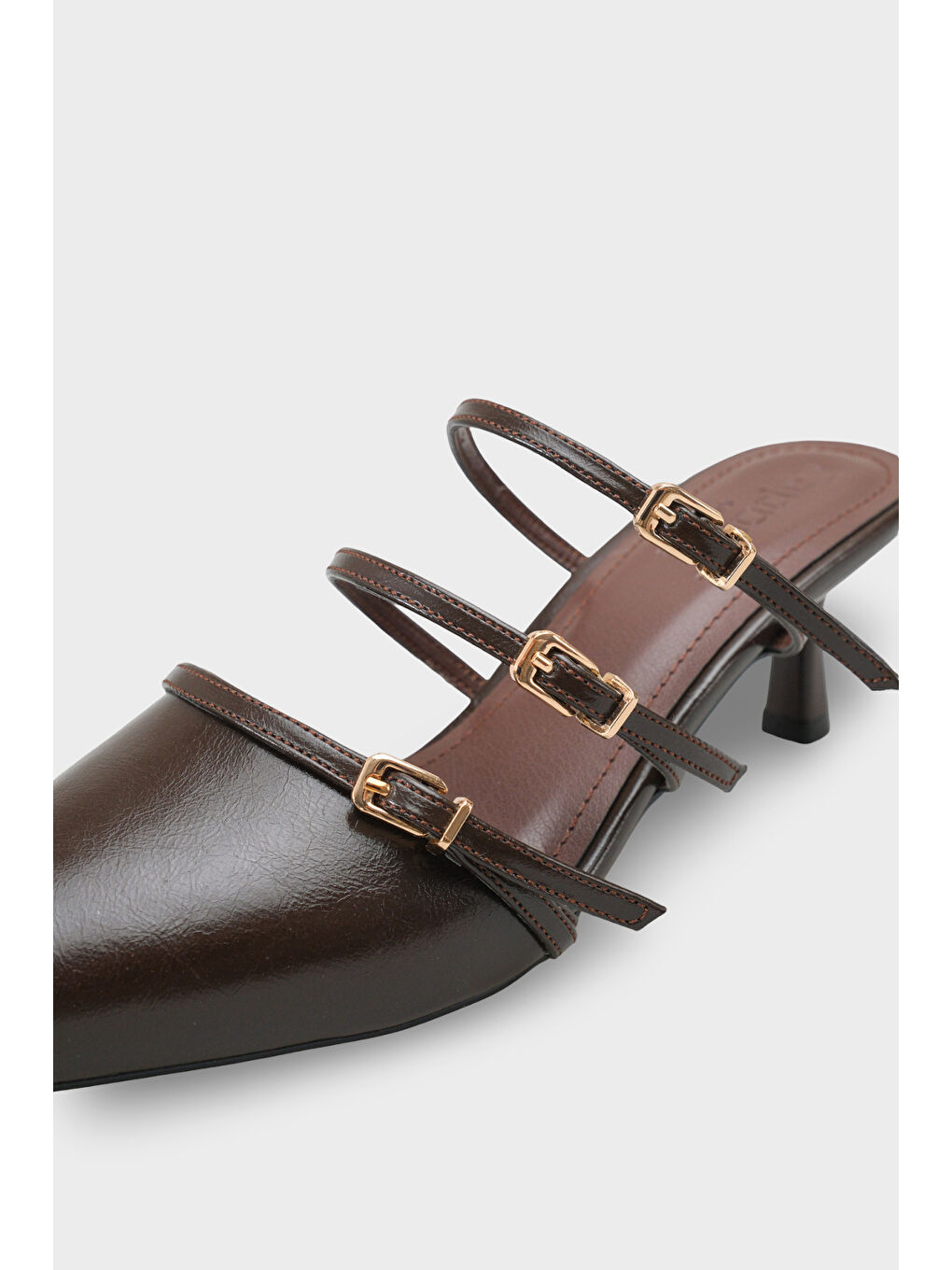 Kahverengi Matilde Kadın Topuklu Terlik-3