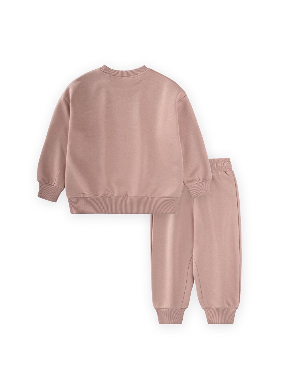 Planör Baskılı Sweatshirt Takım 2-10 Yaş Bej-1