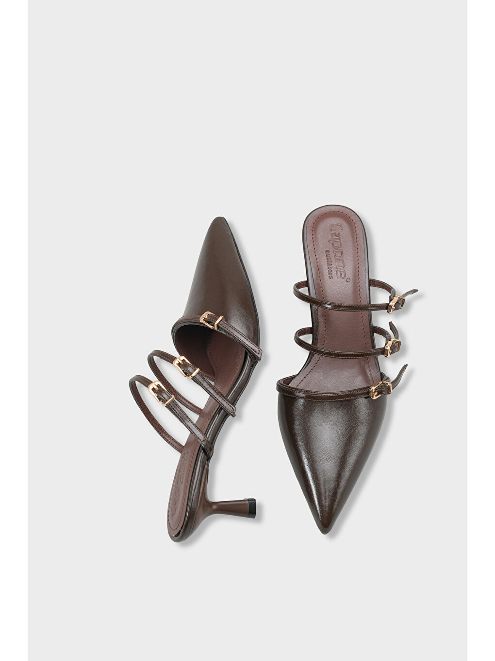 Kahverengi Matilde Kadın Topuklu Terlik-4