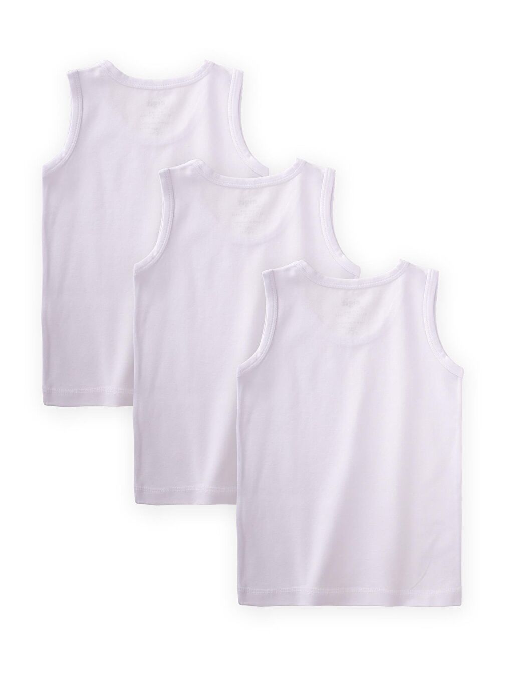 Üçlü Erkek Atlet Set 2-9 Yaş Beyaz-1