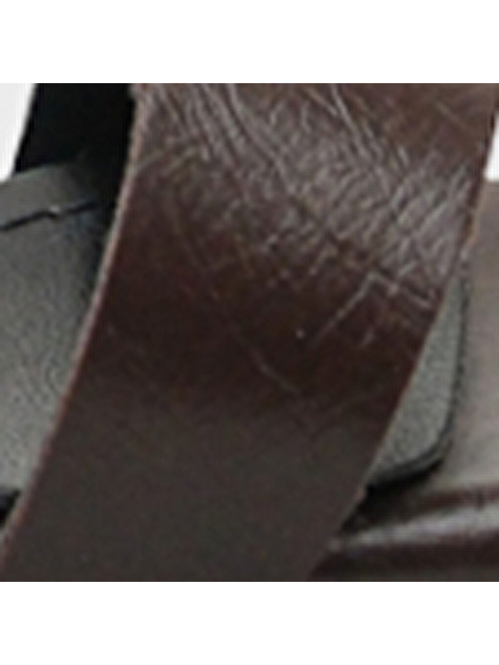 Kahverengi Lacey Küt Burunlu Metal Aksesuarlı Orta Topuklu Kadın Terlik-6