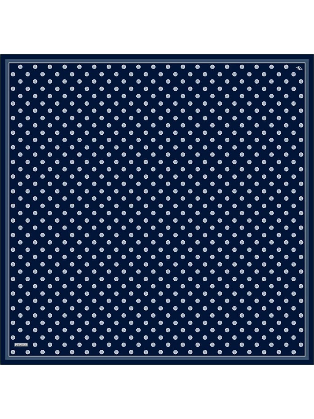 Lacivert Saf İpek Twill Eşarp 9544D 81-3