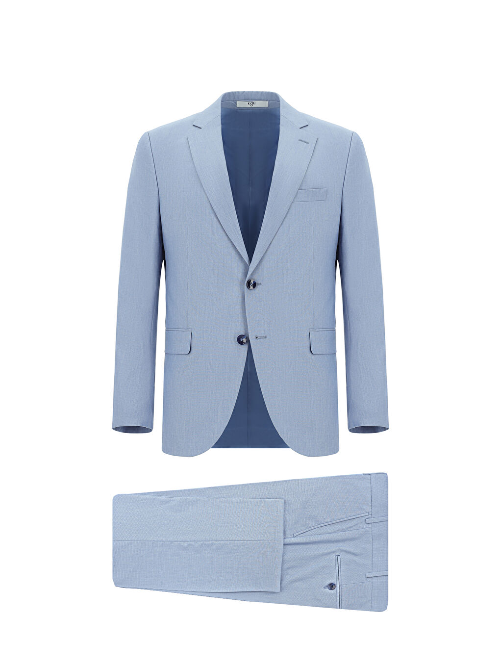Mavi Slim Fit Dar Kesim Klasik Takım Elbise