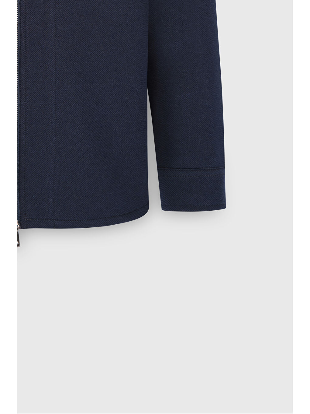 Erkek Lacivert Standart Fit Normal Kesim Gömlek Yaka Pamuklu Mont-8