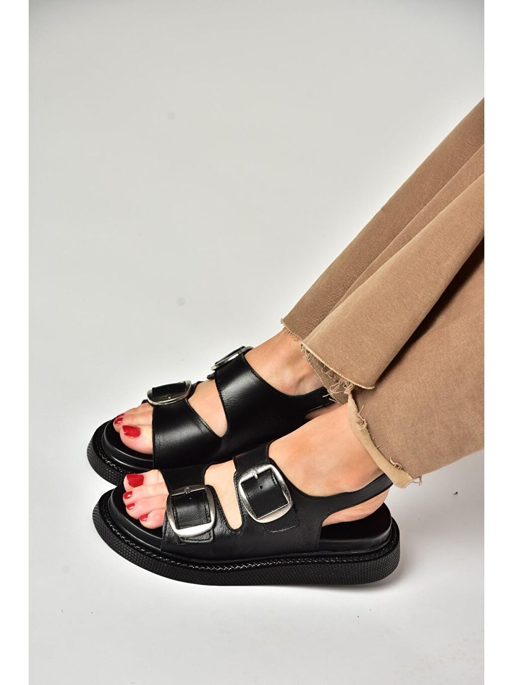 P5400328 Siyah Kadın Sandalet-3