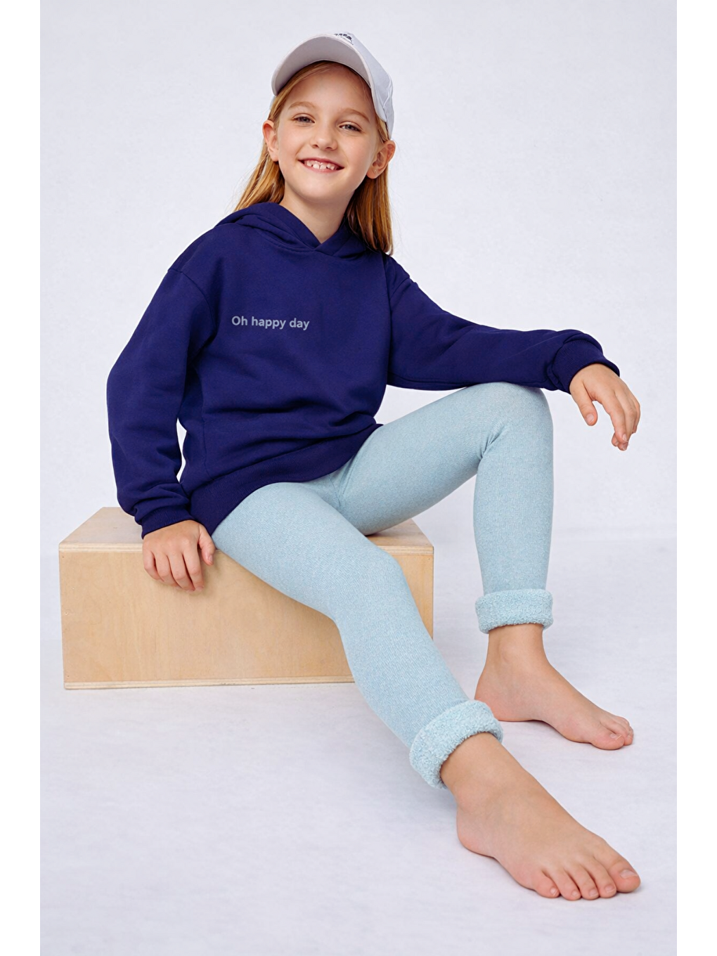 Içi Havlu Çocuk Tayt Açık Mavi