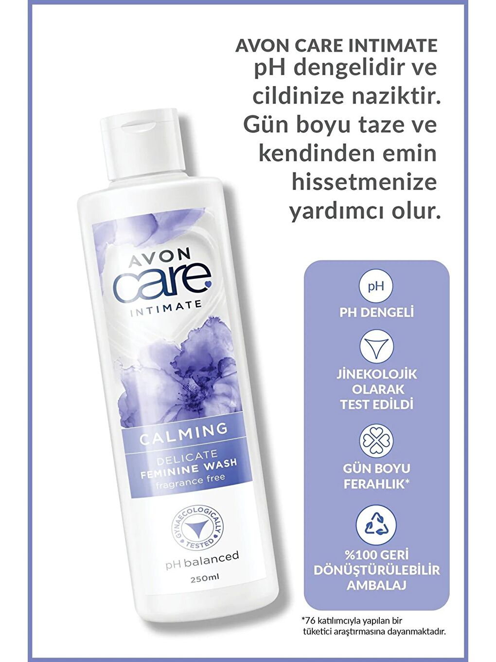 AVON Renksiz Care Intimate Calming Dış Genital Bölge Temizleyici 250 ml - 1