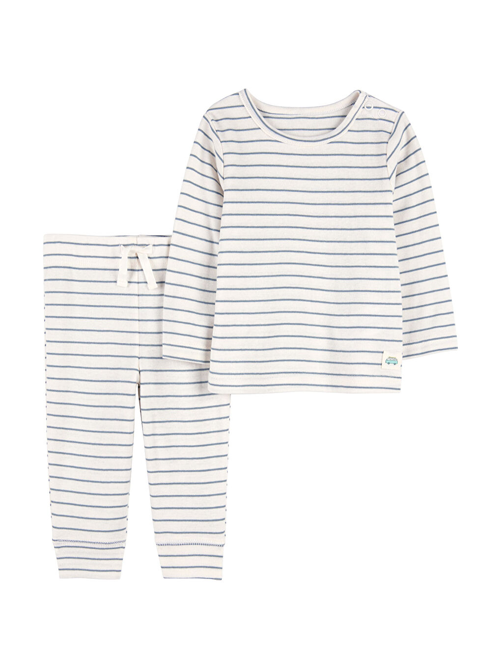 Mavi Erkek Bebek Alt Üst Set 2'li Paket