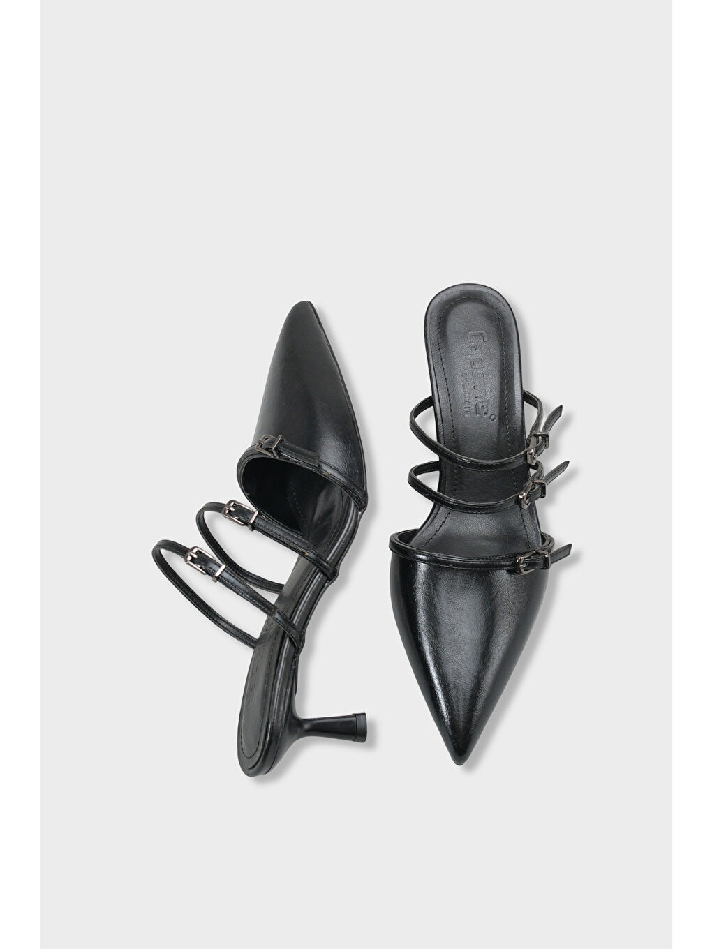 Siyah Matilde Kadın Topuklu Terlik-4