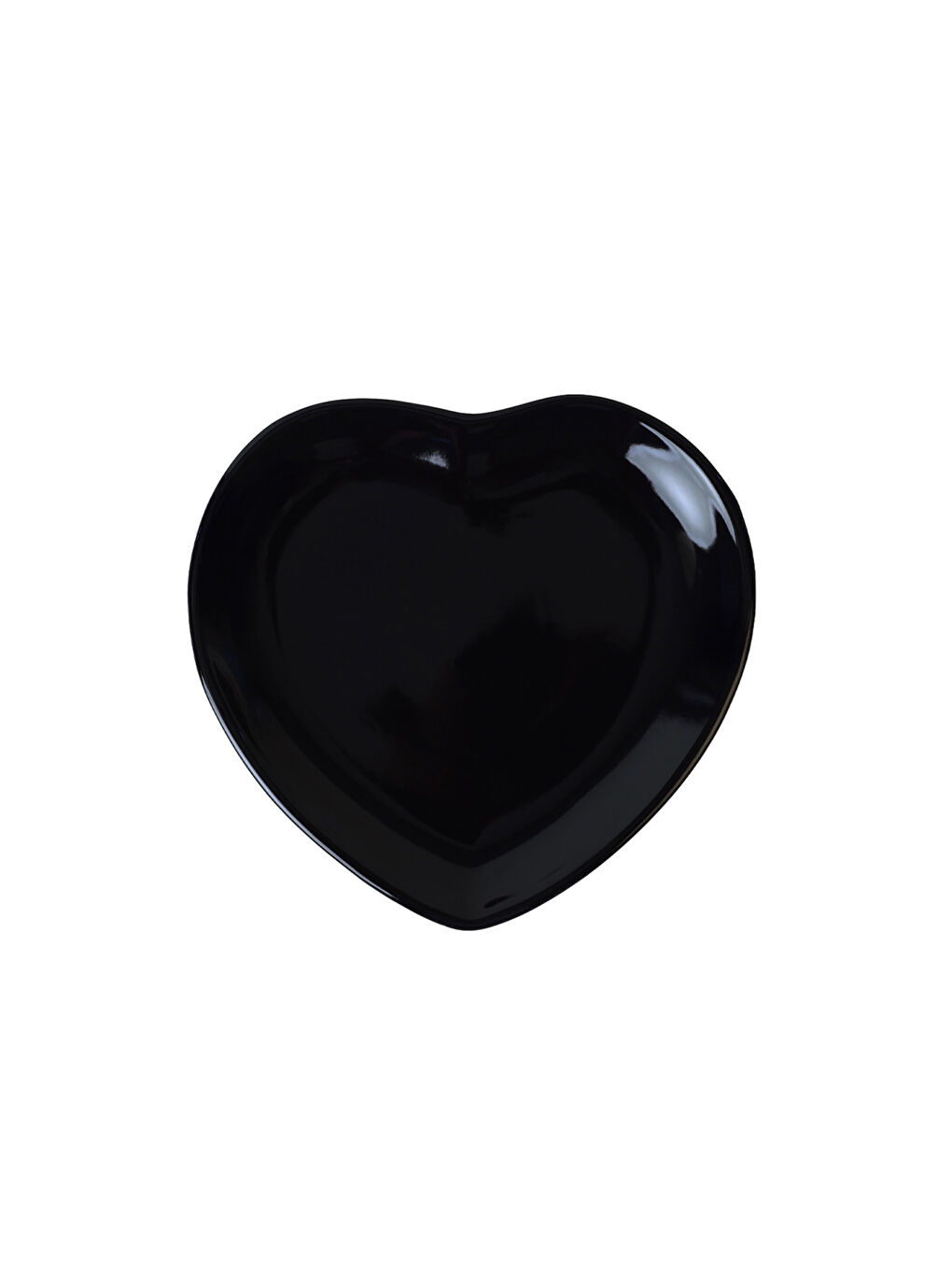 Siyah Kalp Pasta Tabağı 20 Cm 6 Adet-3