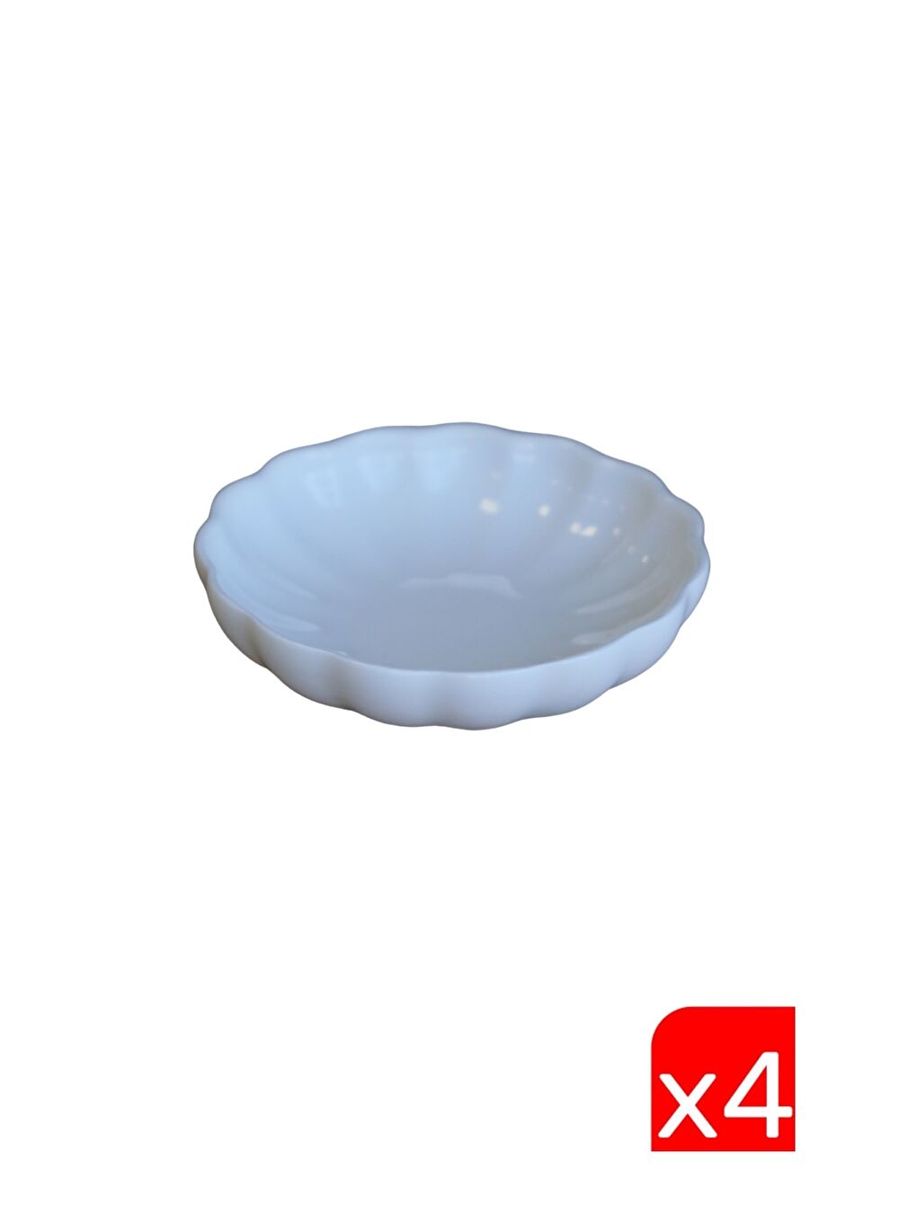 Ekru Kütahya Porselen Bone Luz Krem Kase 8cm 4 lü BNLZF08KS00-2