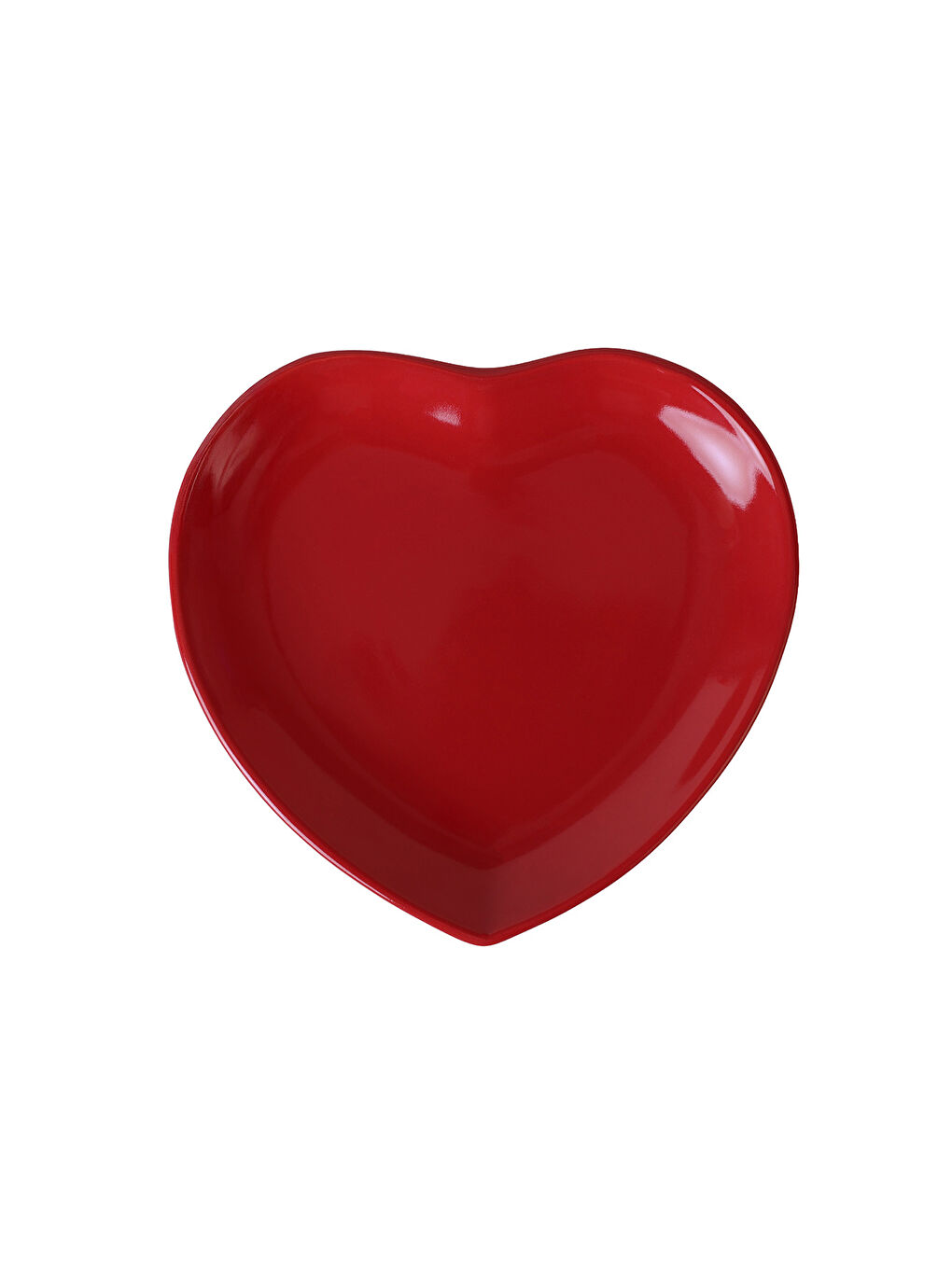 Kırmızı Kalp Pasta Tabağı 20 Cm 6 Adet-3