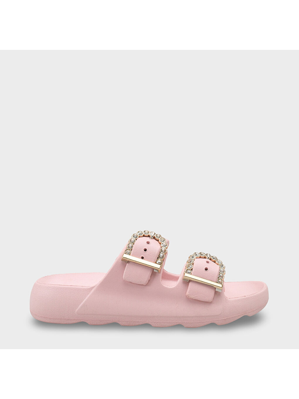 Pembe Della Eva Çift Tokalı Kadın Terlik