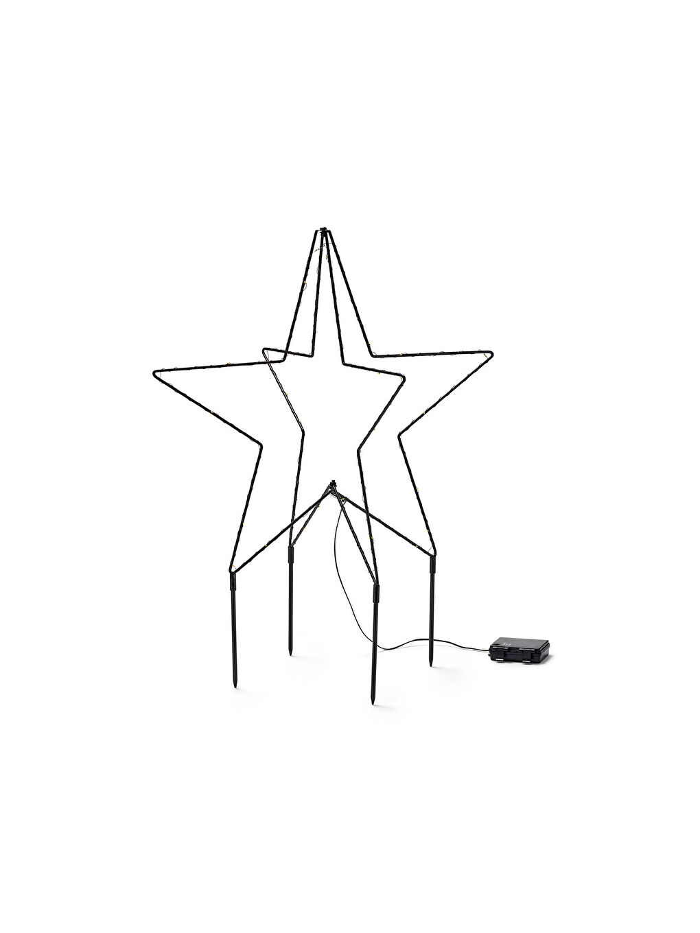 Renksiz LED Yıldız, Büyük, Metal, Dış Mekan-1