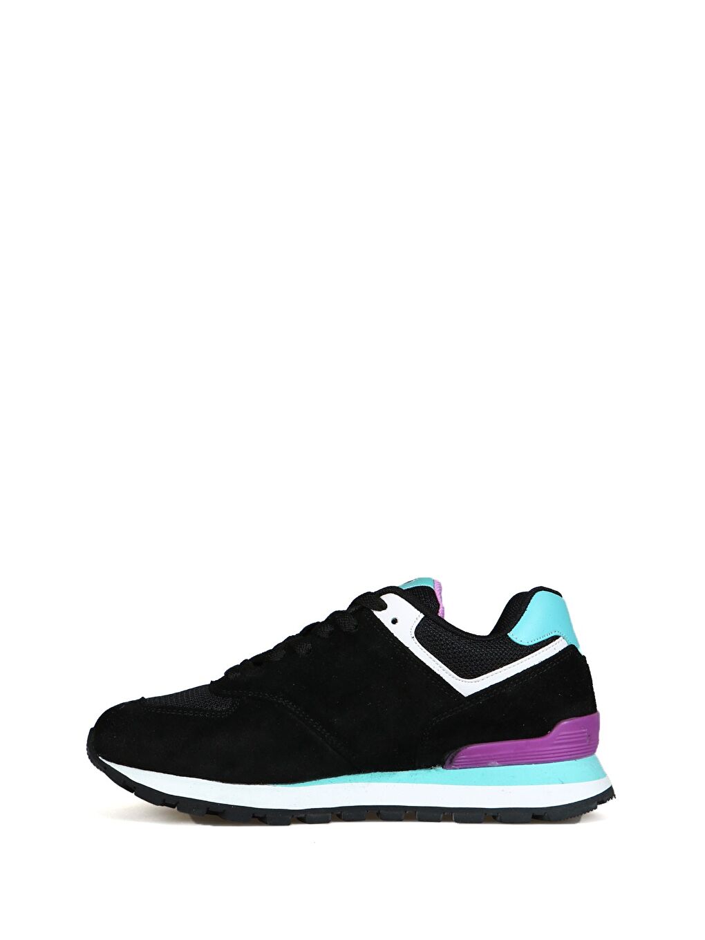 Karışık Chile Hakiki Deri Siyah-Lila Kadın Spor Ayakkabı-3
