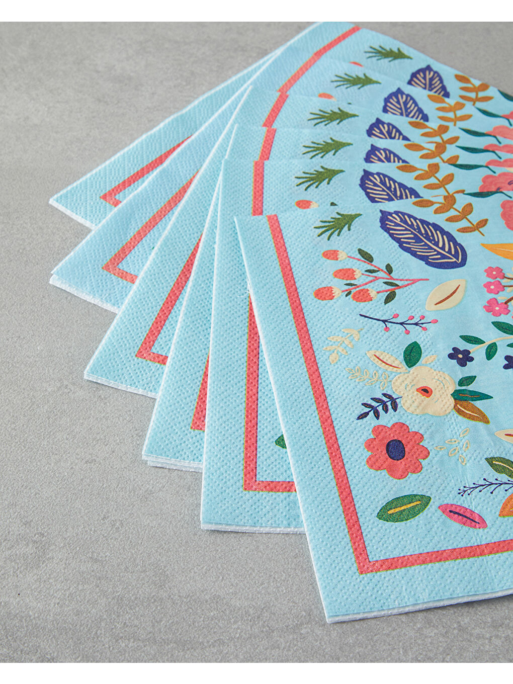 Botanic Kağıt 20'li Kağıt Peçete 33x33 cm Mavi-1