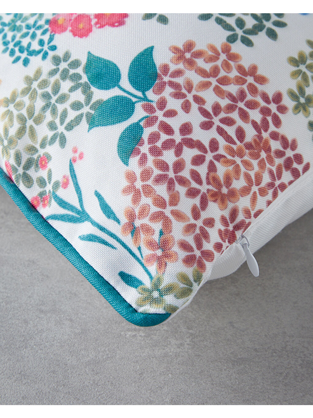 Kahverengi Cell Flower Kırlent Kılıfı 45x45 cm Hardal-1