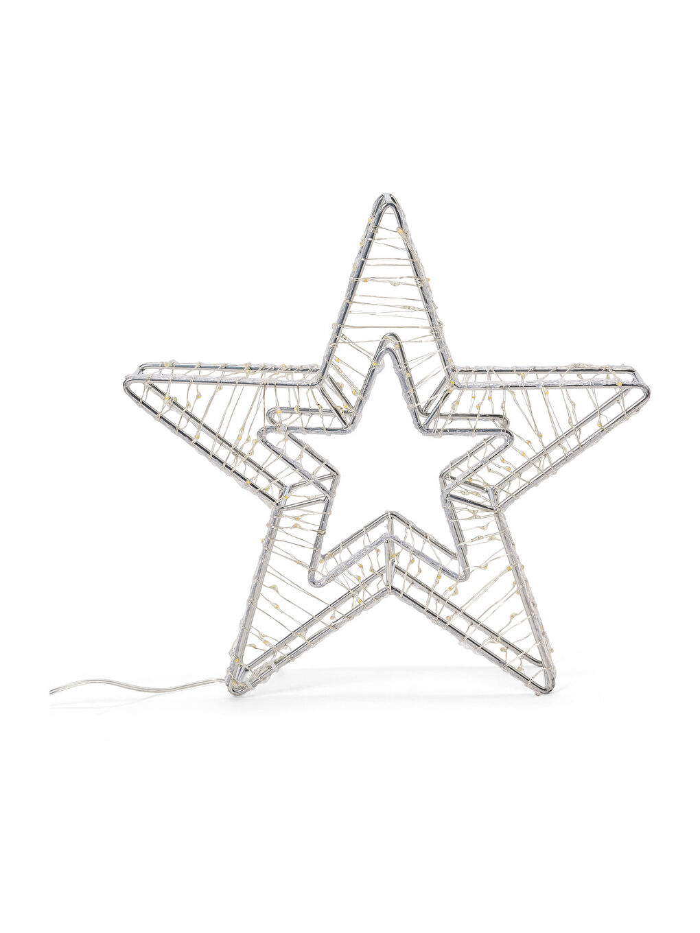 Renksiz LED Yıldız, 3 D, Küçük, Dış Mekan-1