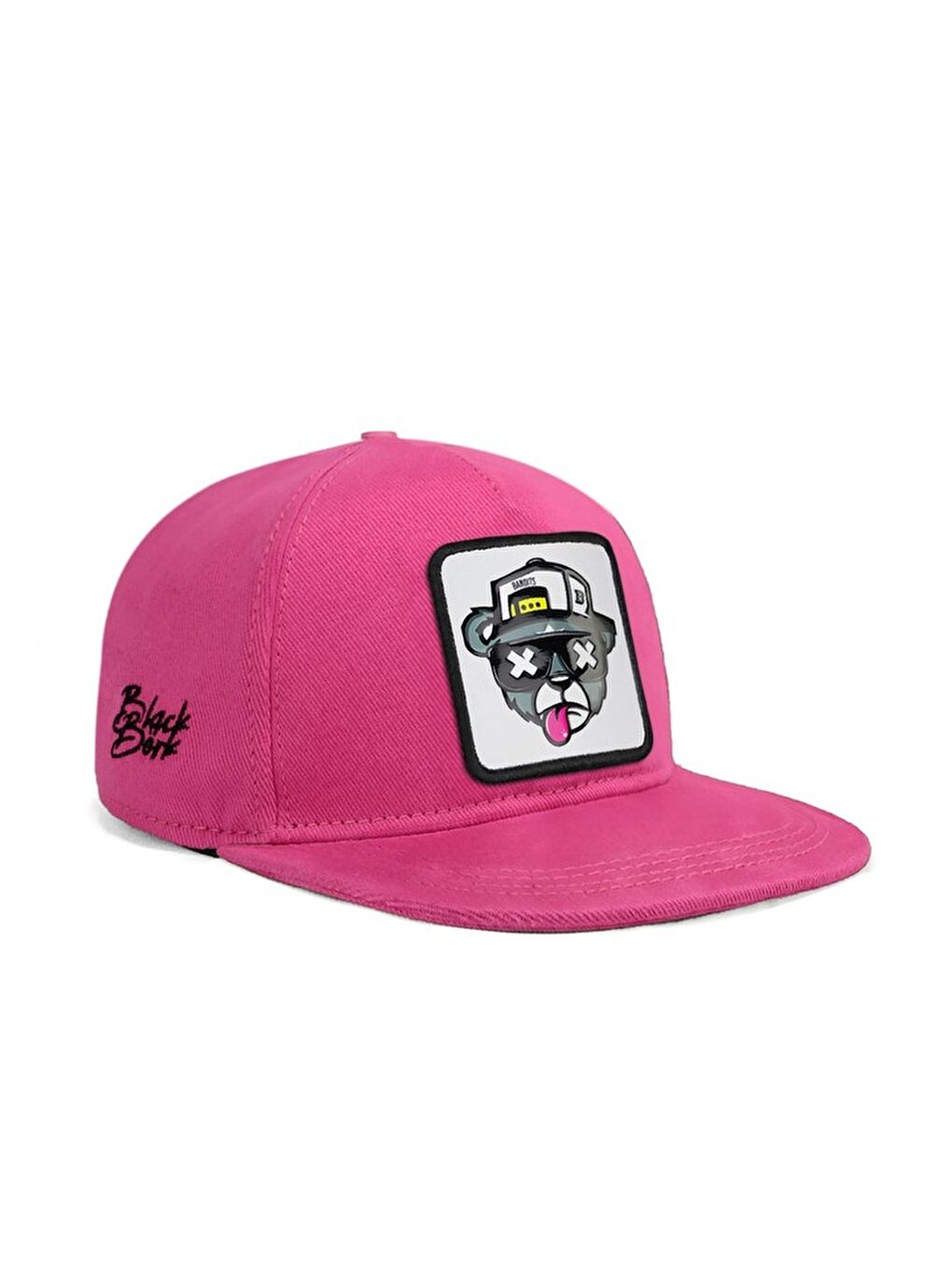 BlackBörk V1 Hip Hop Kids Ayı - 6bs Kod Logolu Unisex Pembe Çocuk Şapka (CAP)