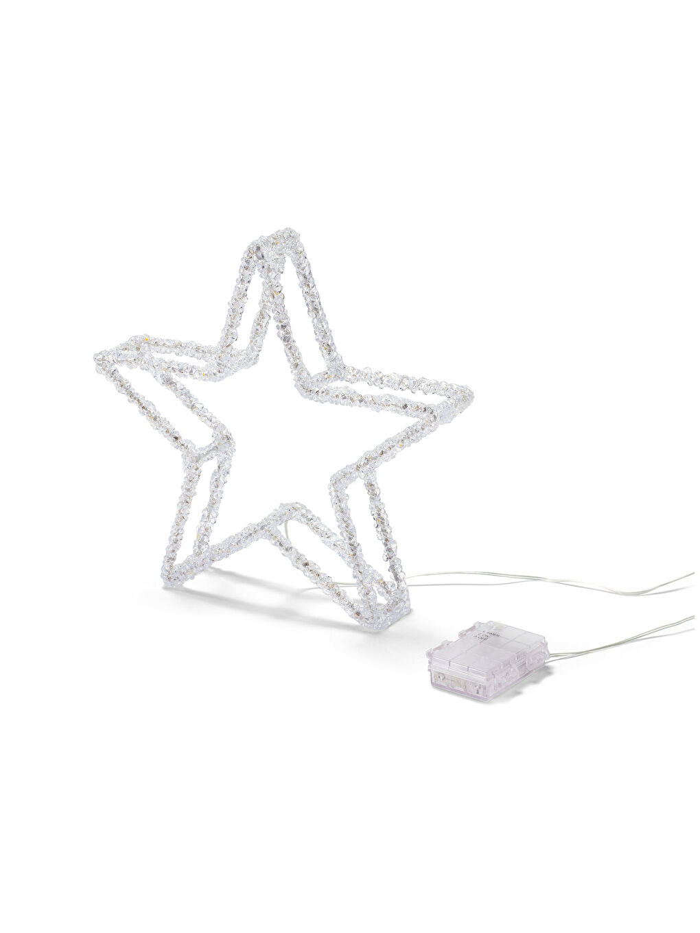 Renksiz LED Dekoratif Yıldız, Dış Mekan, Akril-1