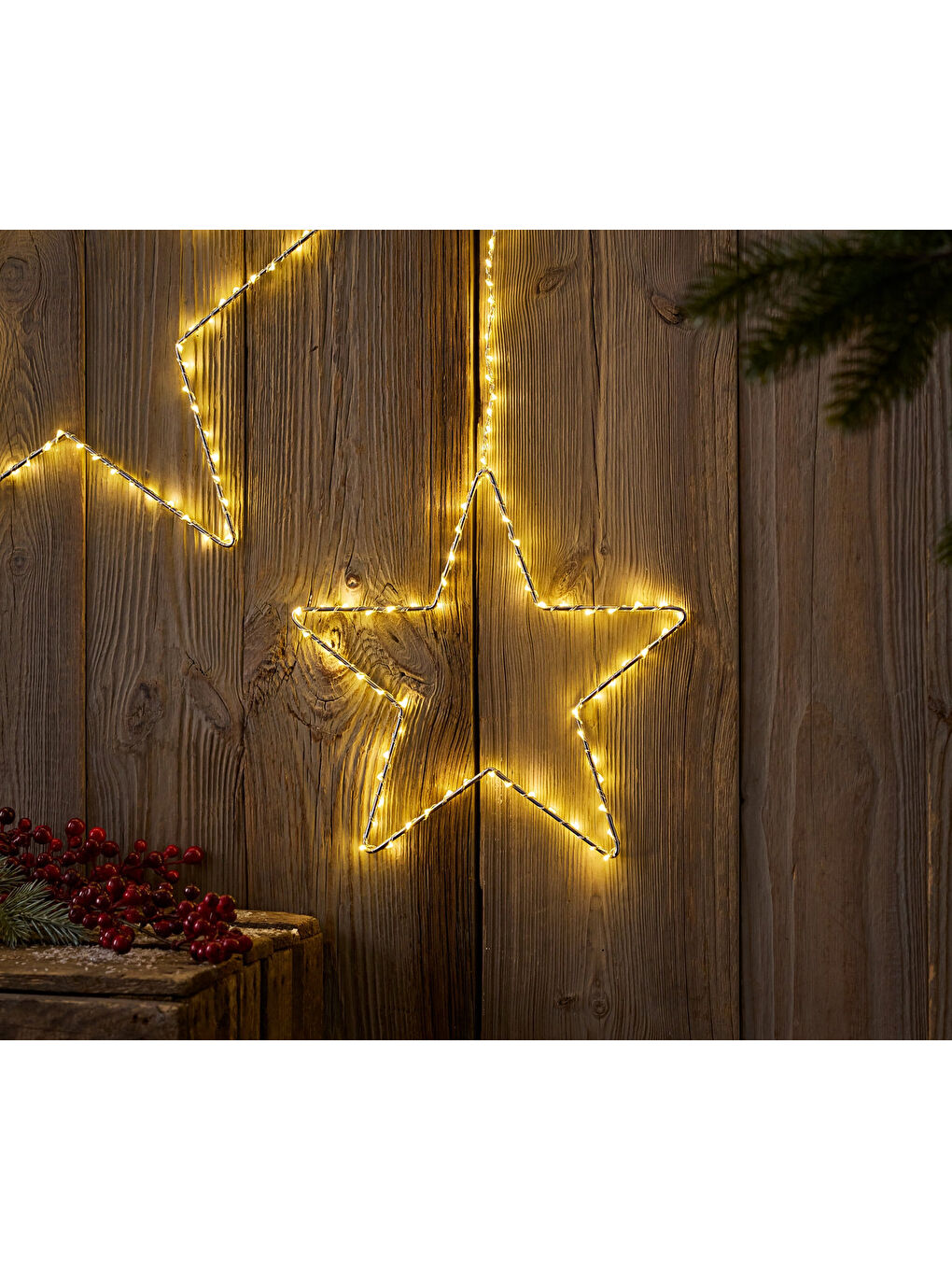 Renksiz LED Yıldız, 30 cm, Dış Mekan