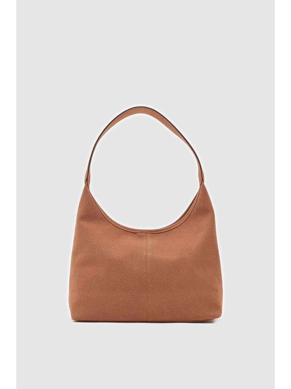 Kahverengi Gina Vintage Süet Omuz Çantası Taba