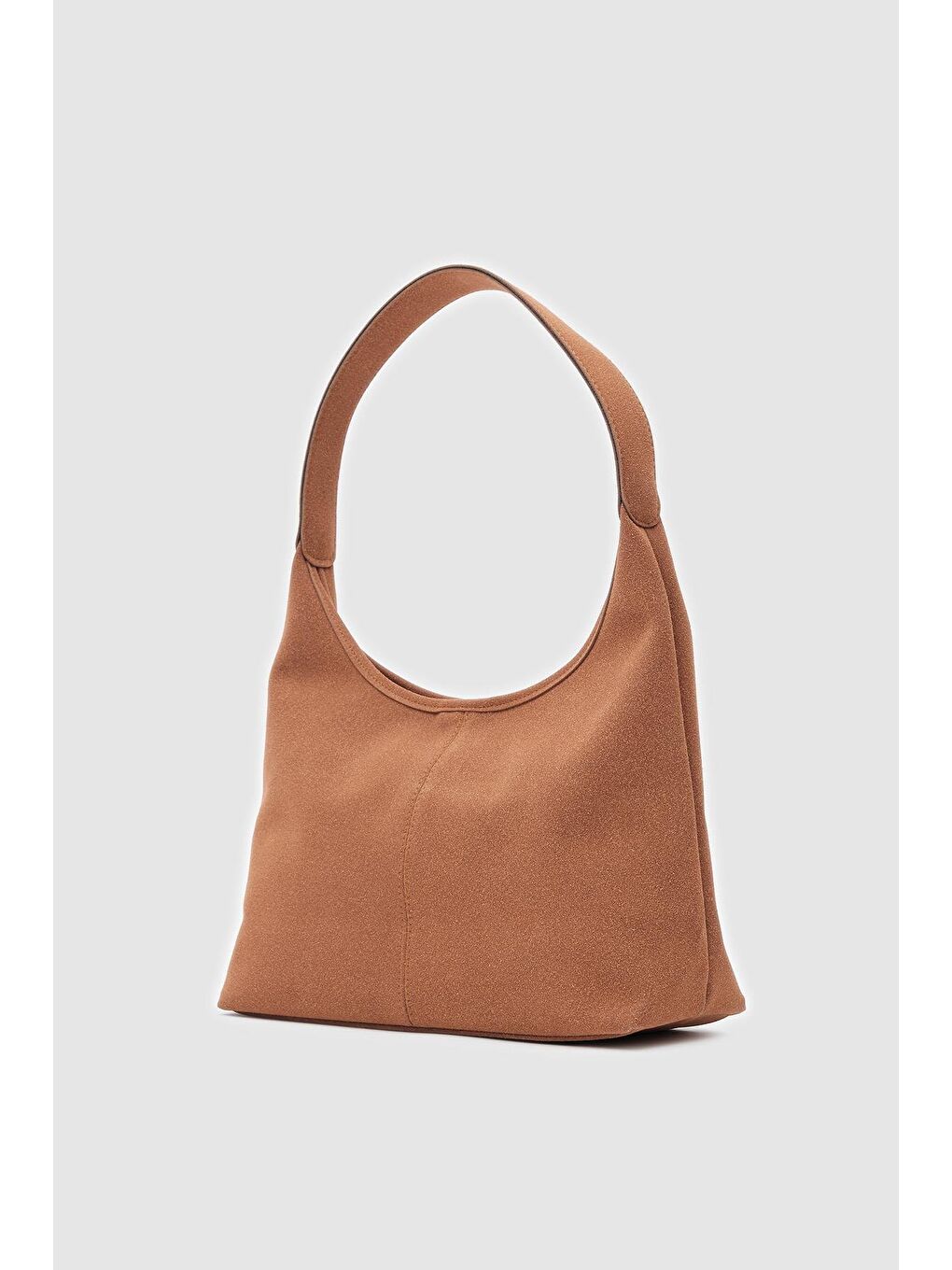 Kahverengi Gina Vintage Süet Omuz Çantası Taba-1