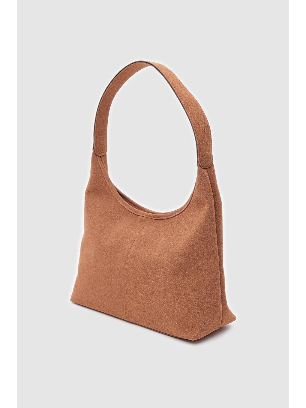 Kahverengi Gina Vintage Süet Omuz Çantası Taba-2