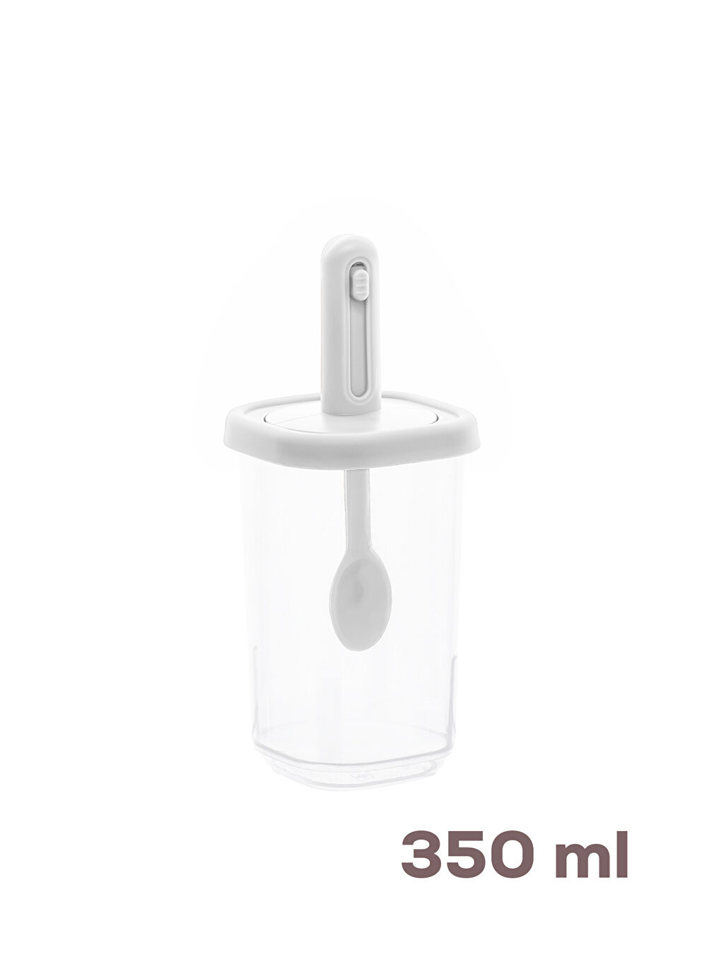 Beyaz 4365 7li Kaydırmalı Kaşıklı Sızdırmaz Kapaklı Etiketli Baharatlık Seti-2