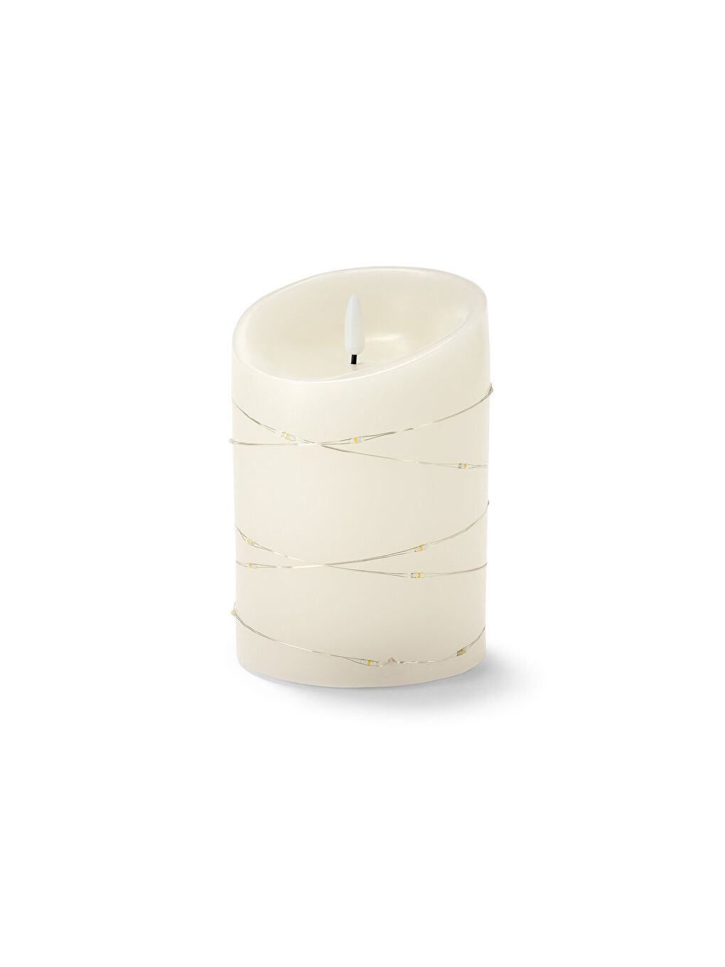 Ekru LED Gerçek Mum, Işık Zinciri-1