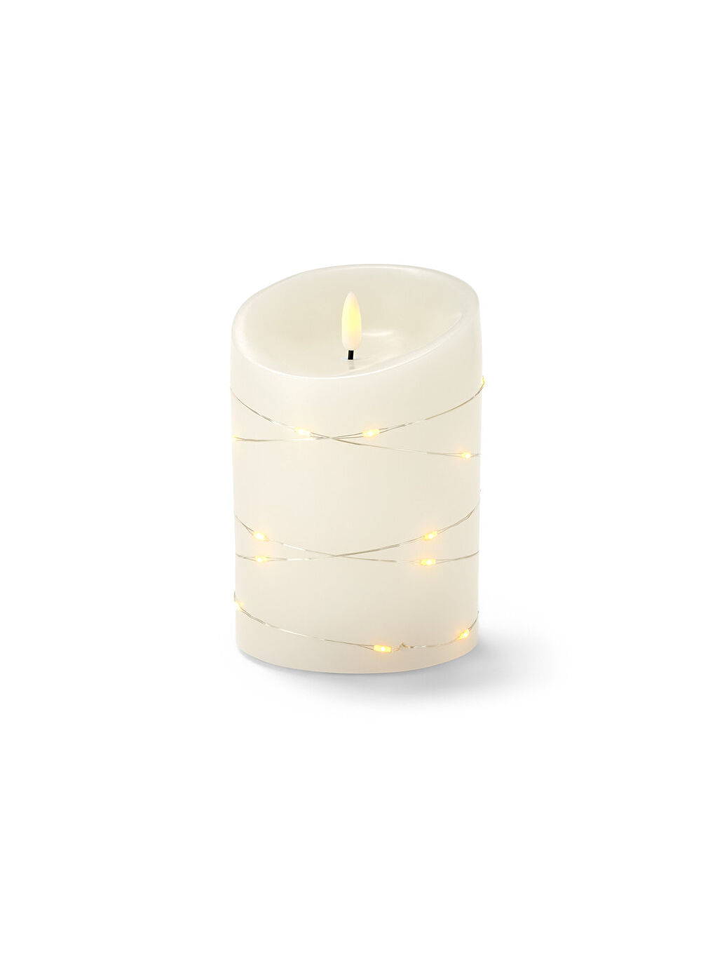 Ekru LED Gerçek Mum, Işık Zinciri-2