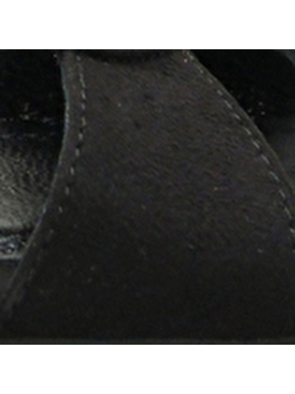 Siyah Sissy Hakiki Deri Astarlı Küt Burunlu Çapraz Bantlı Orta Topuklu Kadın Terlik-6