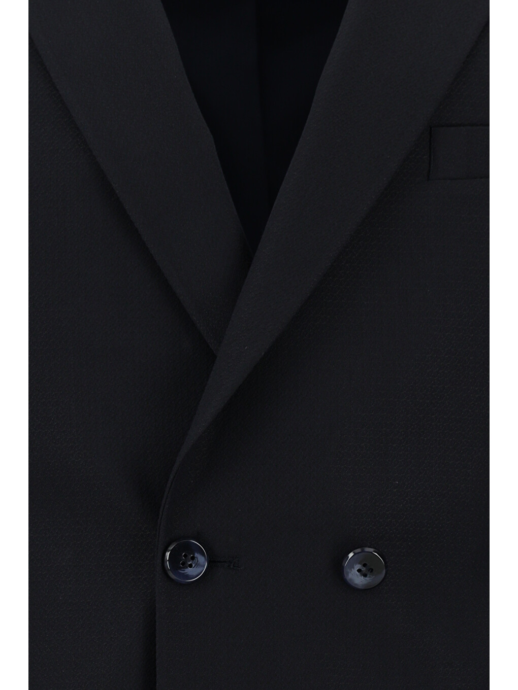 Lacivert Super Slim Fit Ekstra Dar Kesim Desenli Kruvaze Takım Elbise-3