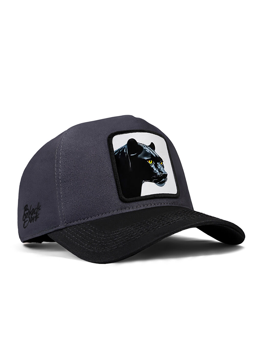 BlackBörk V1 Trucker Kod Logolu Unisex Koyu Siyah Siperli Antrasit Şapka (CAP)