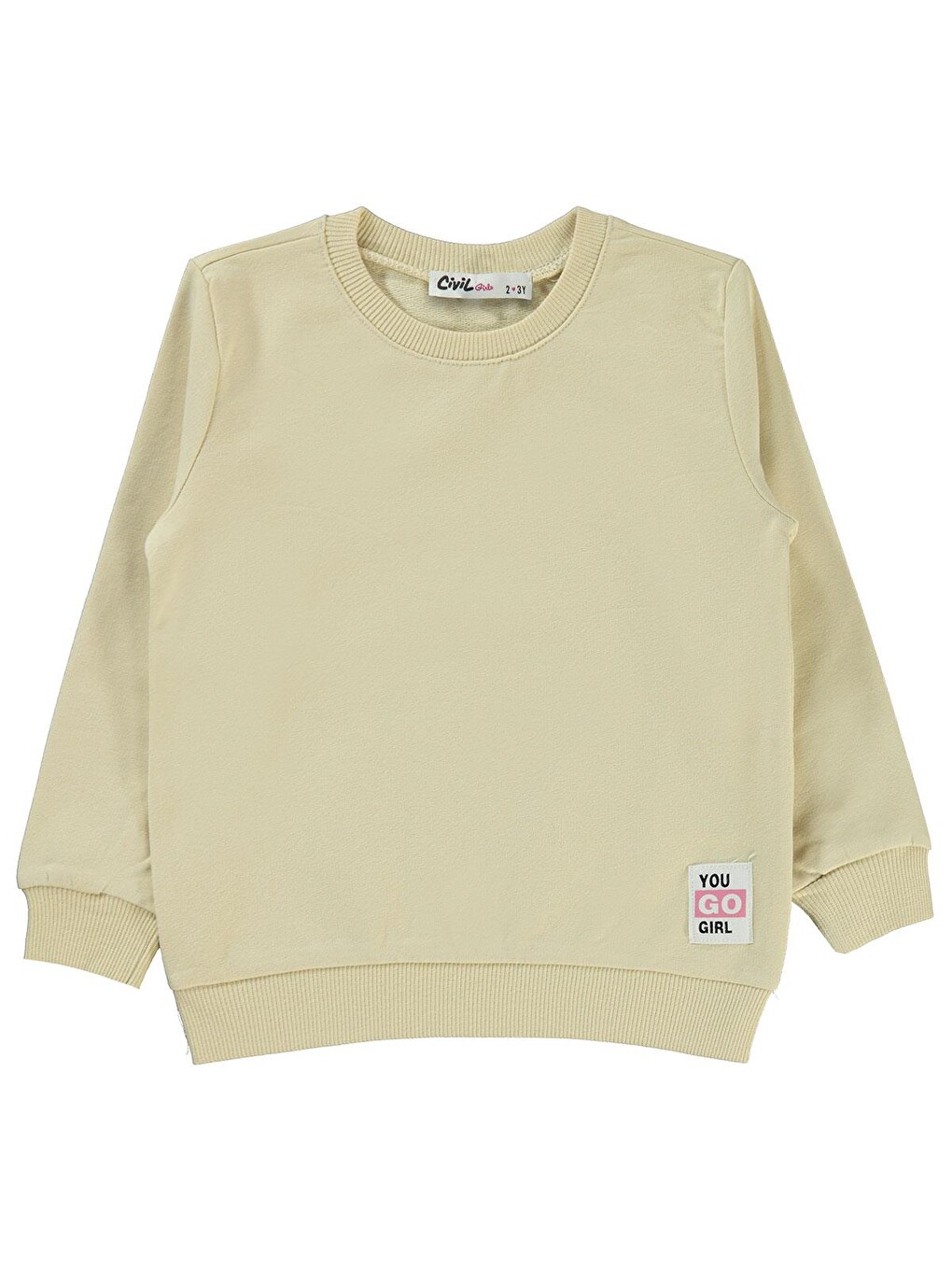 Girls Basic 2-5 Yaş Sweatshirt - Sarı