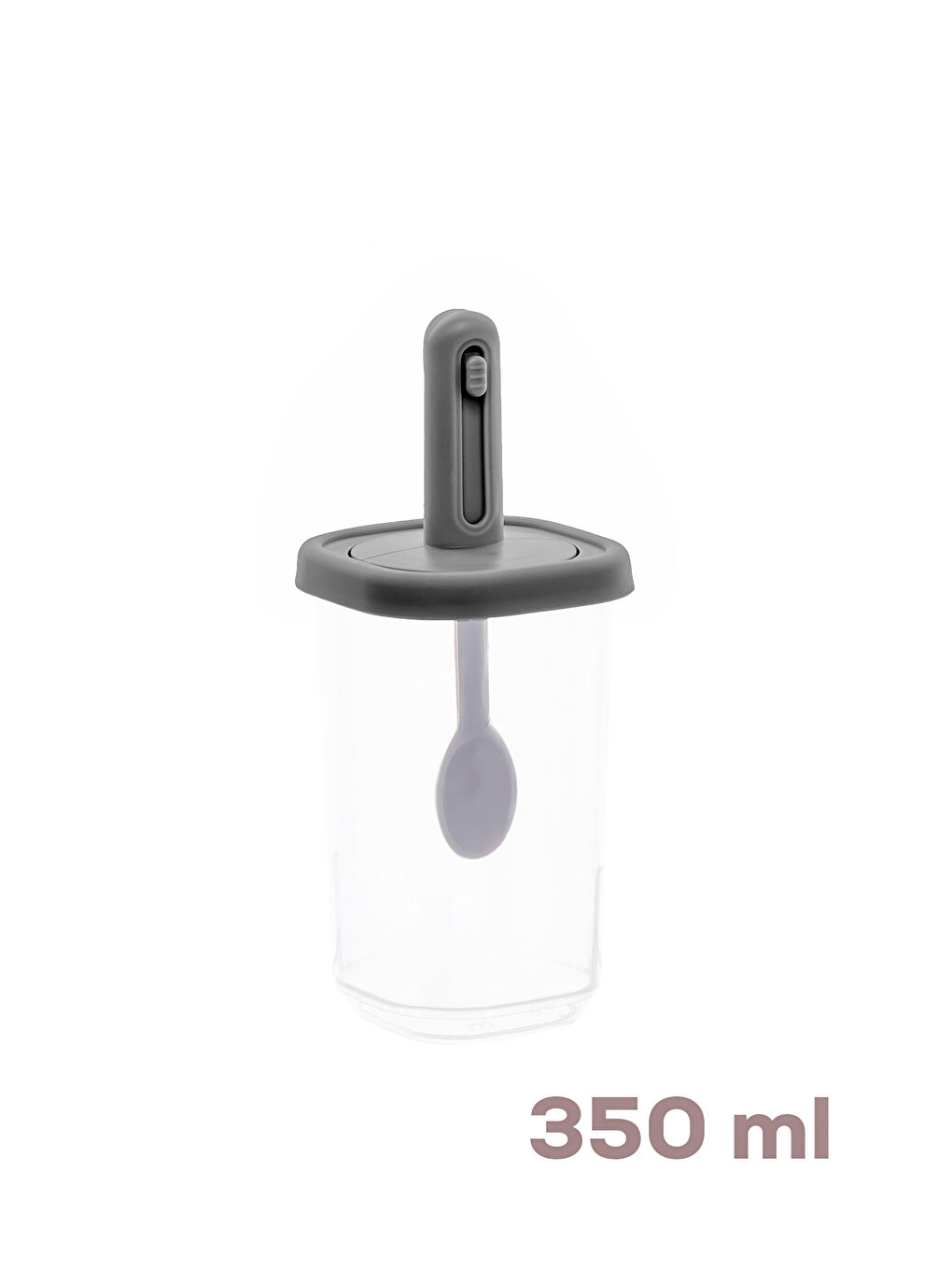 Antrasit 4364 7li Kaydırmalı Kaşıklı Sızdırmaz Kapaklı Etiketli Baharatlık Seti-4