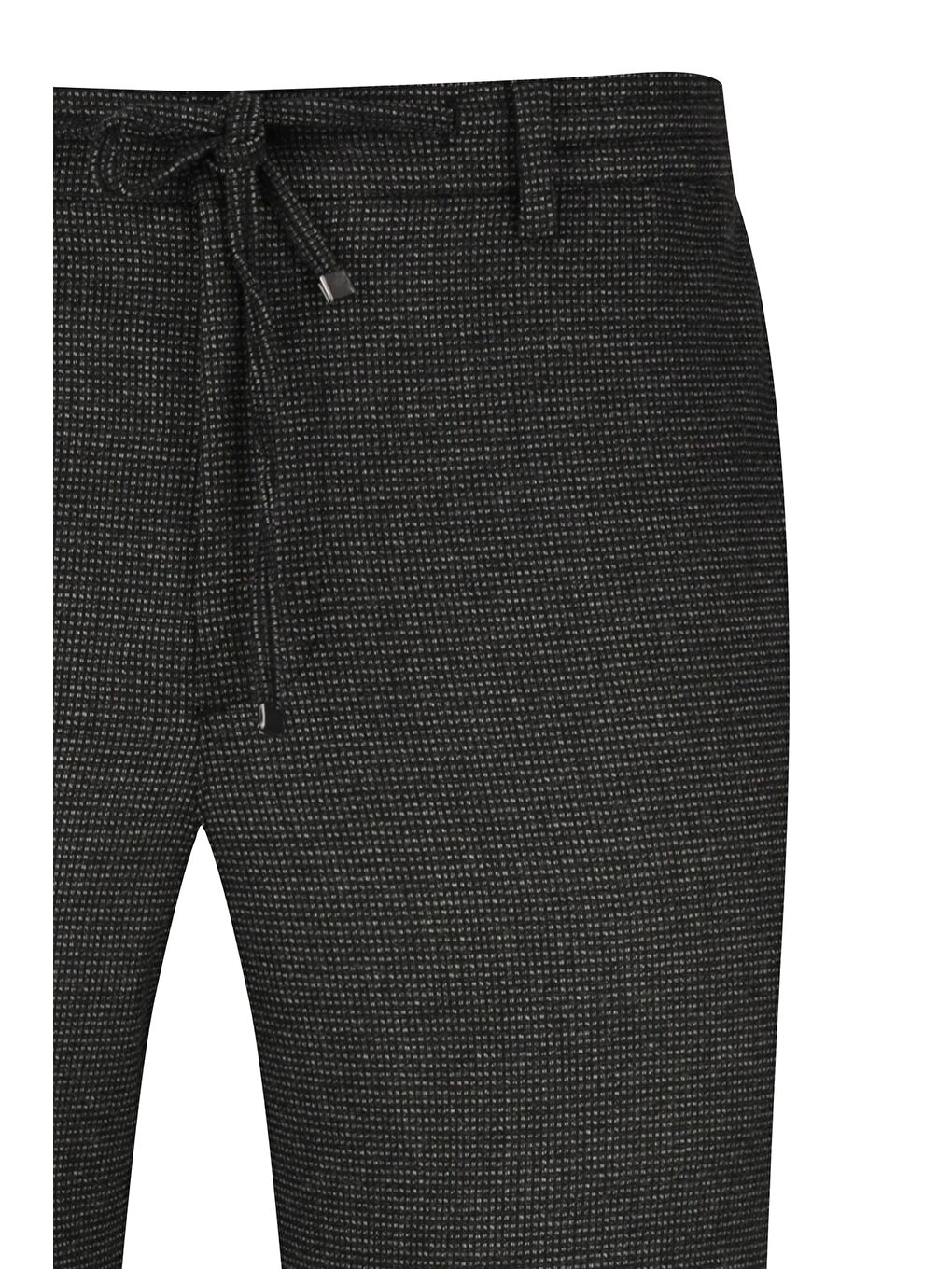 Siyah Rahat Kesim Yandan Cepli Jogger Pantolon-1